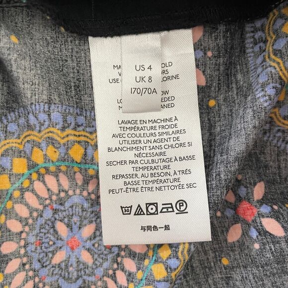 NWT Maeve by Anthropologie Abstract City Shorts Black Motif - Size: 4 - Picture 9 of 10